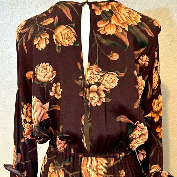 Johanna Ortiz x H&M flounced crepe women’s midi dress size S - Picture 7 of 12